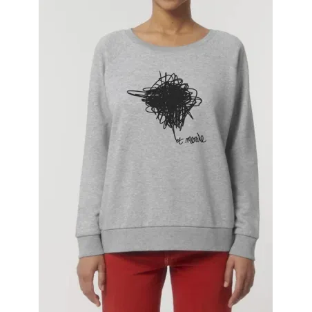 Sweat-shirt loose "Et merde"