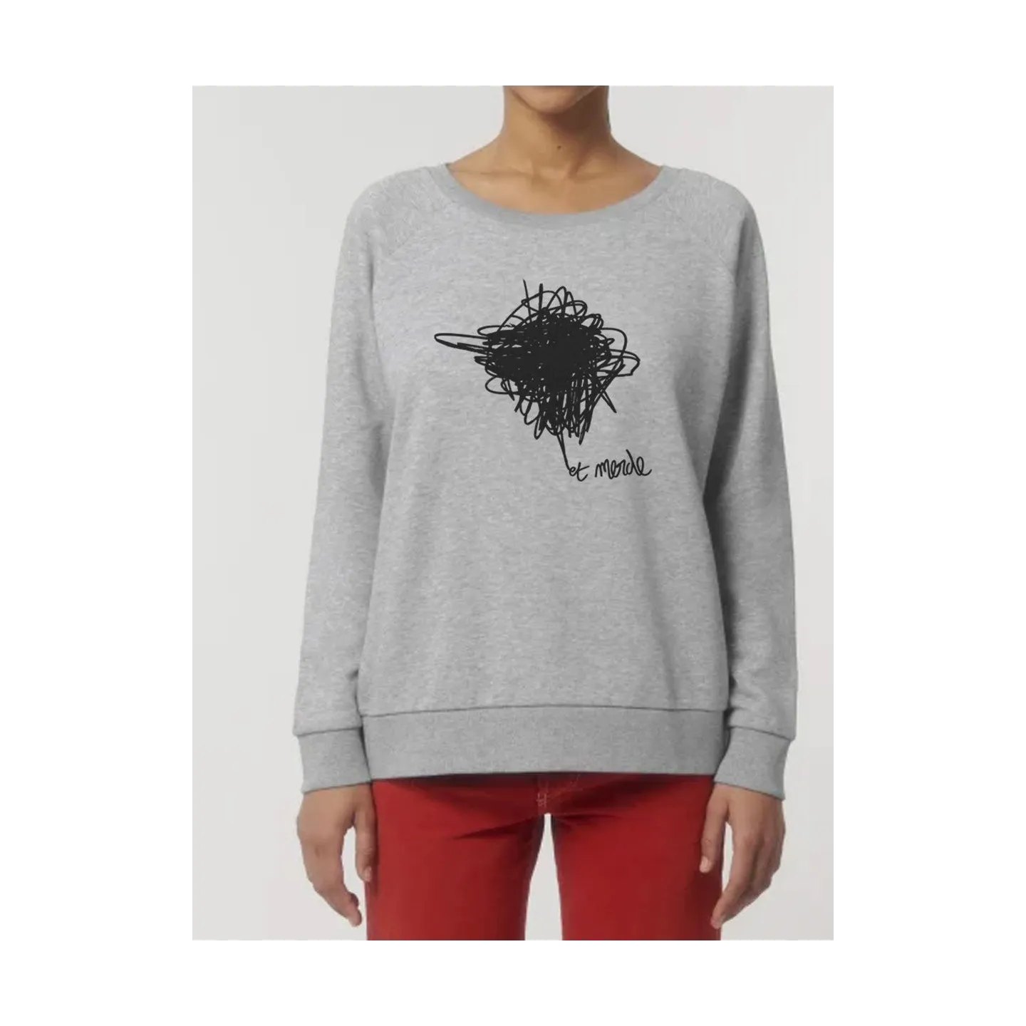 Sweat-shirt loose "Et merde"