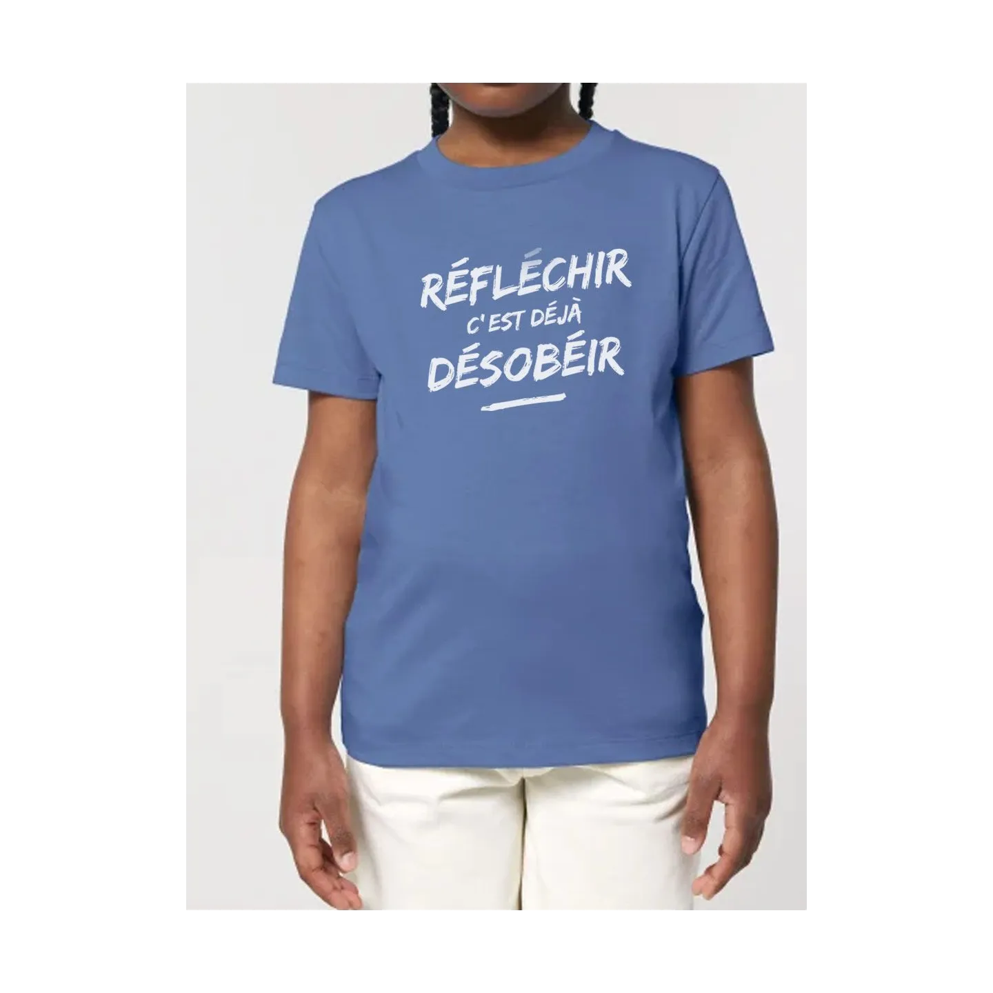 Tee shirt enfant "Réfléchir c'est déjà Désobéir"
