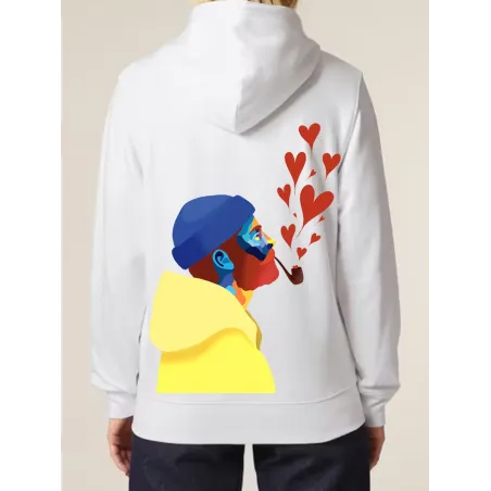 SWEAT UNISEXE ZIP CAPUCHE "AMOUREUX DES ÉTOILES" BY ATELIER SALÉ