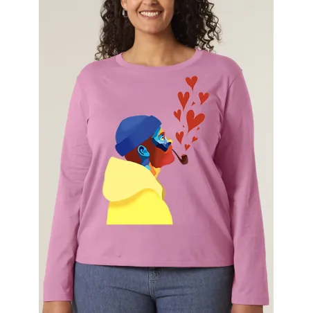 T-SHIRT FEMME MANCHES LONGUES "AMOUREUX DES ÉTOILES" BY ATELIER SALÉ