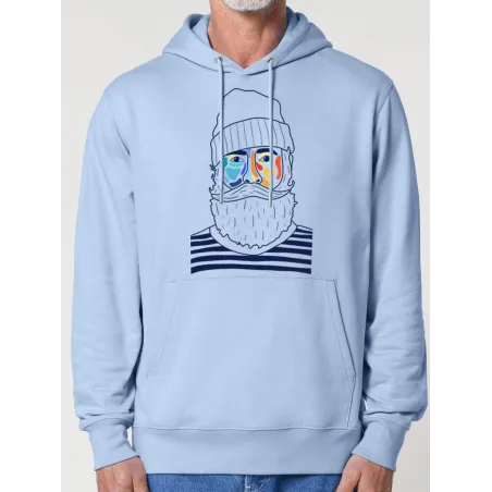 SWEAT HOMME CAPUCHE "MARIN" BY ATELIER SALÉ