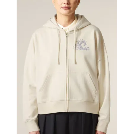 SWEAT FEMME ZIPÉ "VAGUE D'AMOUR" BY ATELIER SALÉ
