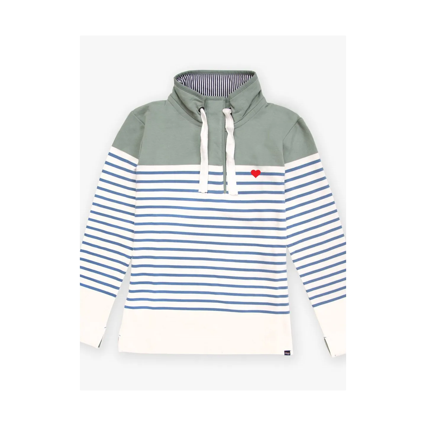 Sweat Génois en molleton – Style marin décontracté