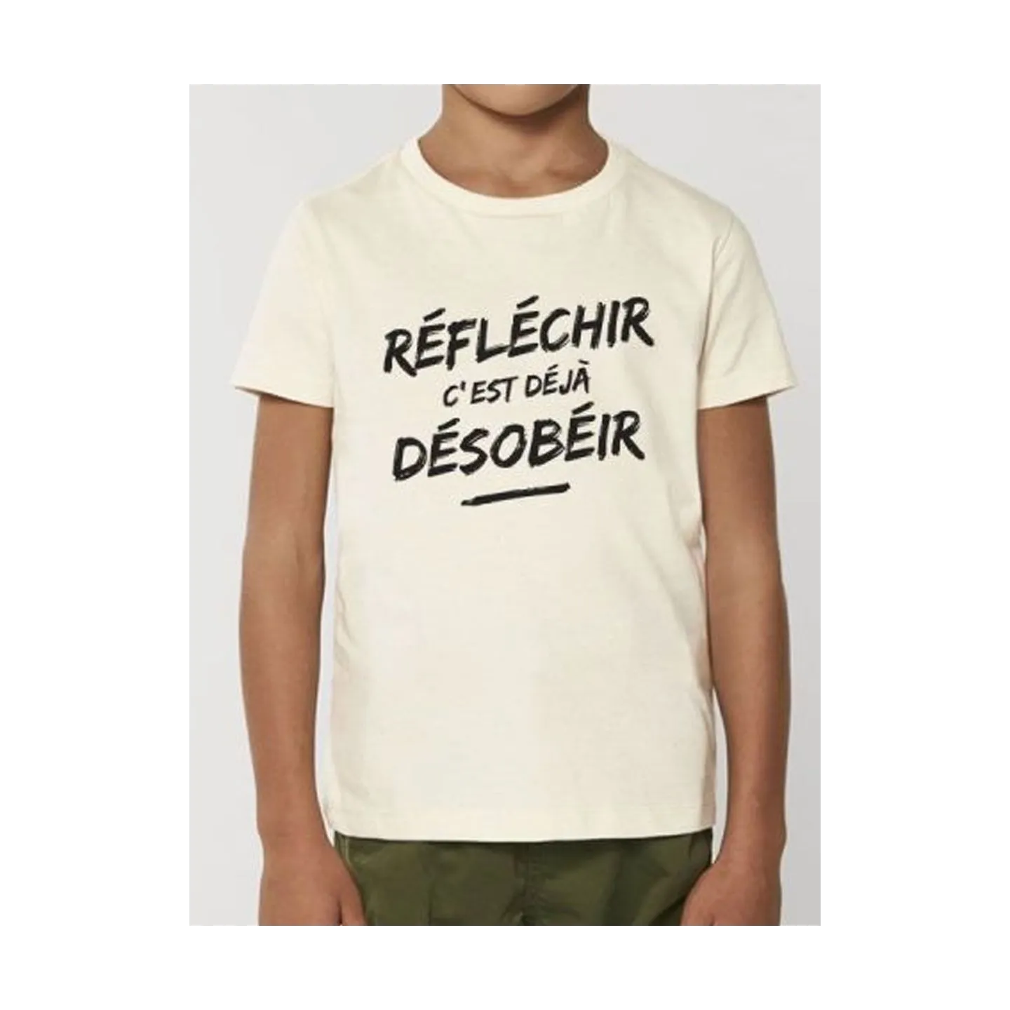 Tee shirt enfant "Réfléchir c'est déjà Désobéir"