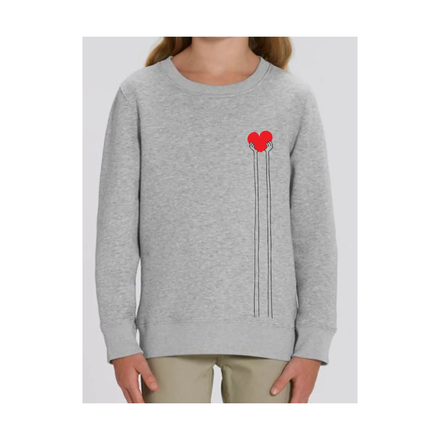 Sweat-shirt enfant "Main cœur"