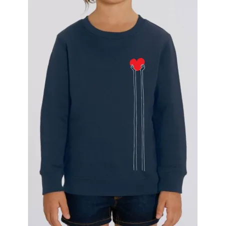 Sweat-shirt enfant "Main cœur"