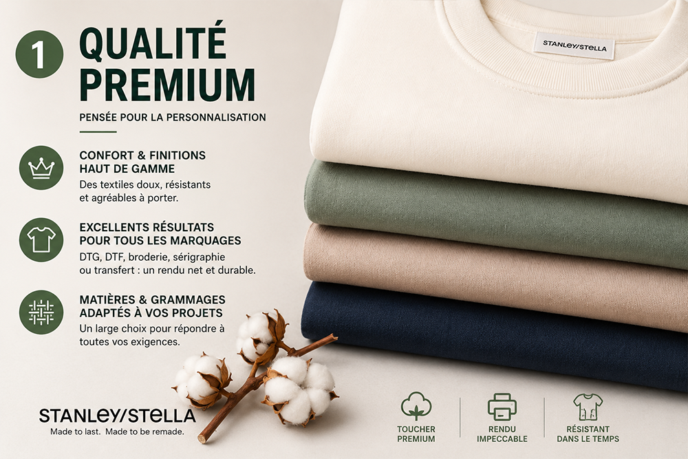 Encart qualité premium Stanley/Stella